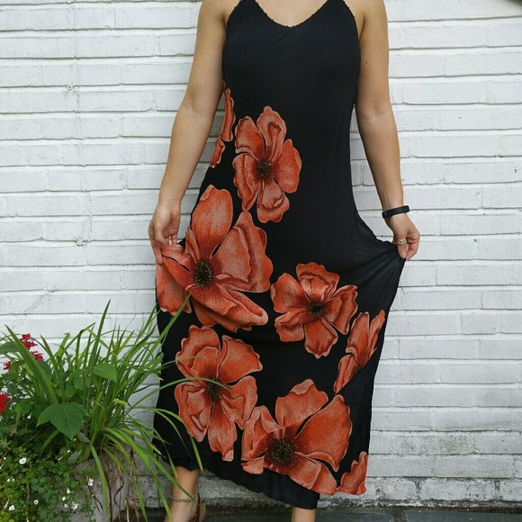 Dress barn big floral beaded lined maxi dress - Picture 6 of 8