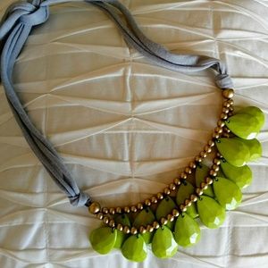 Green Scallop & Bead Necklace