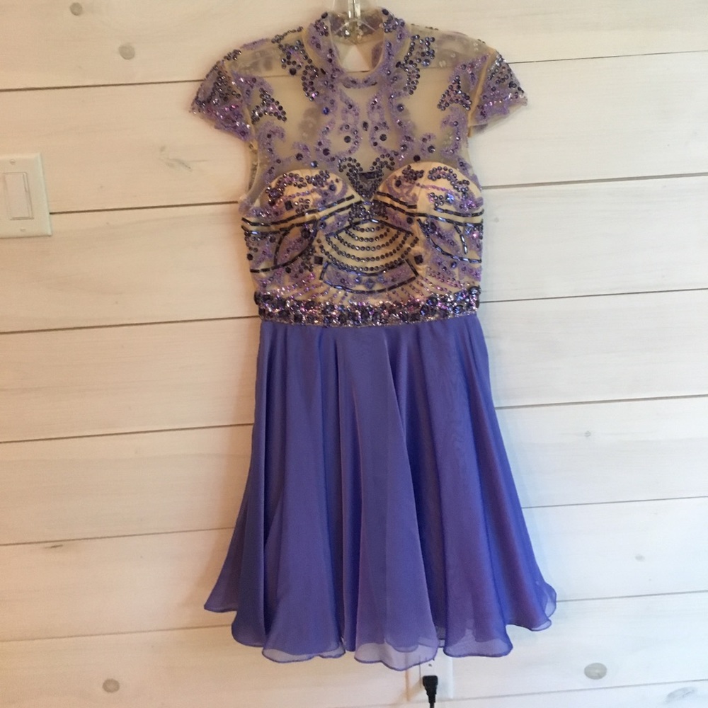 Sherri Hill purple cocktail dress