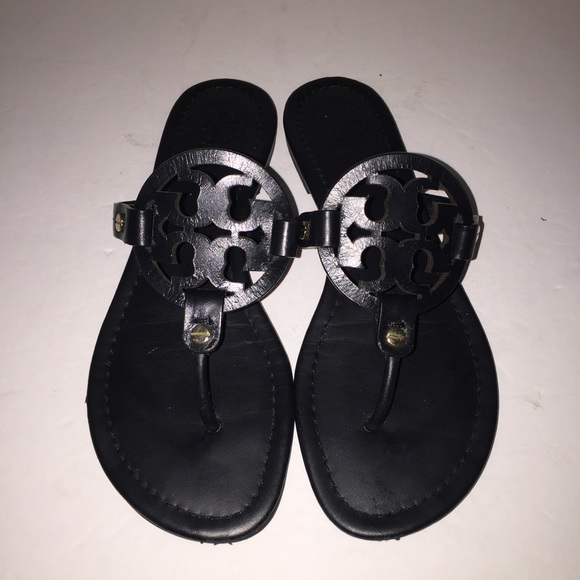 Tory Burch Shoes - Tory Burch Black Leather Miller Sandals Shoes 7.5