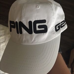 Men's Ping Golf Hat-White