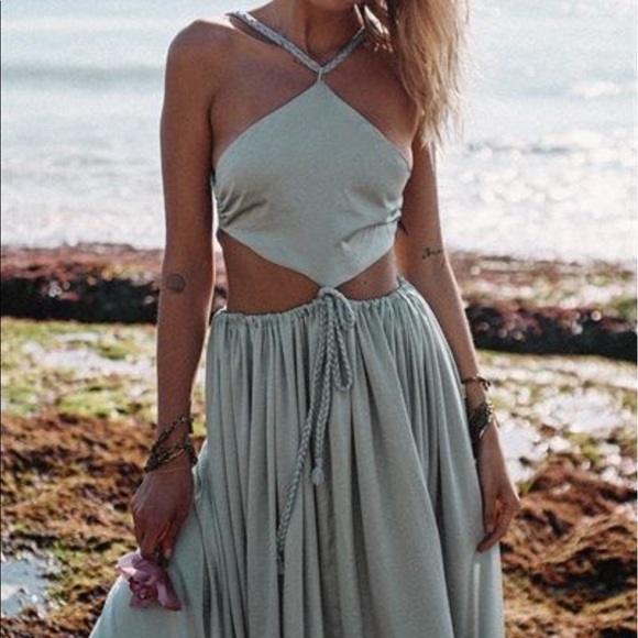 Sabo Skirt Lila Dress Sage Small Rare Stunning  💋 - Picture 2 of 5