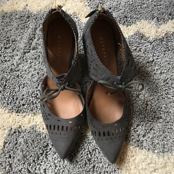 Grey Laser cut Metaphor heel - Picture 2 of 6