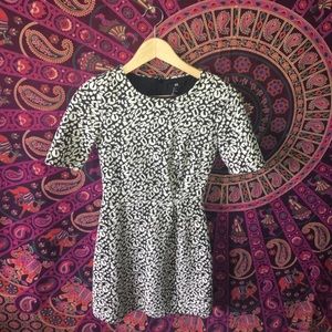 Black and white cheetah printed dress