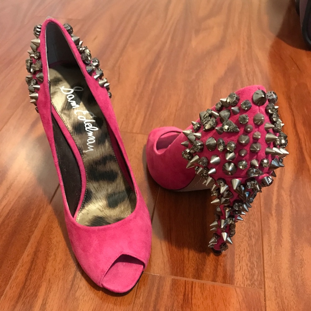 Sam Edelman Pink Spiked Pumps