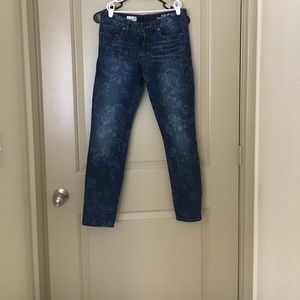 Gap flower jeans