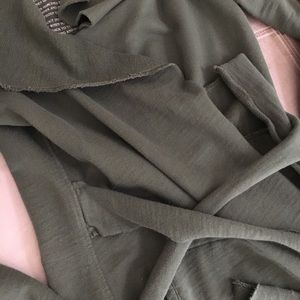 Lucky brand hunter green wrap tunic