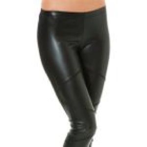 Liquid LEGGINGS- vegan Black NWT Size L