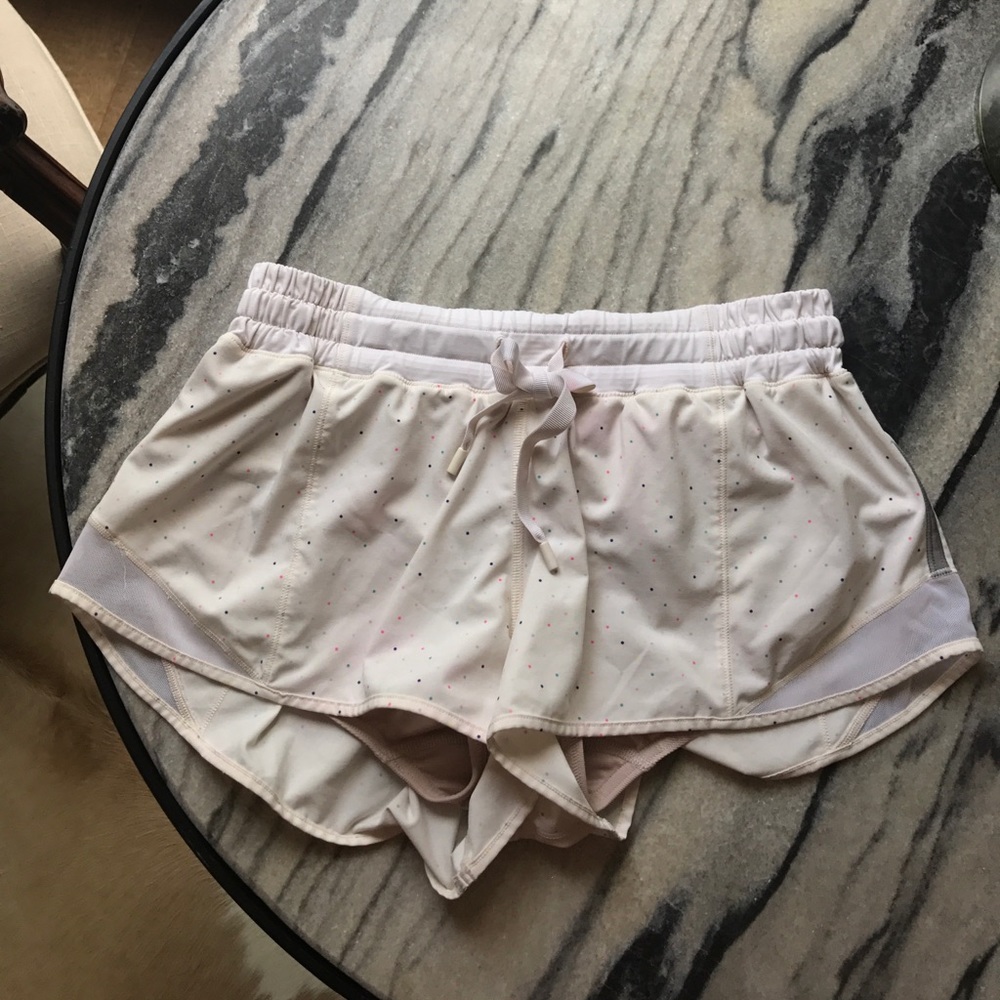 Size 8 funfetti lululemon hotty hot shorts