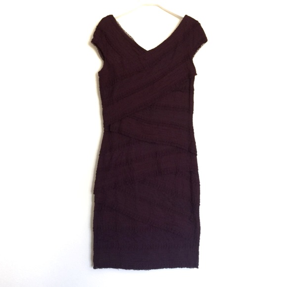 Anthropologie Dresses & Skirts - Bailey 44 purple lace tiered column sheath dress M