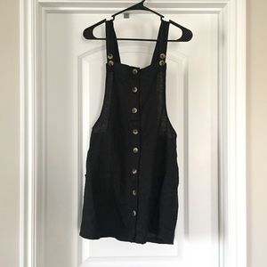 F21 Black overall mini/dress