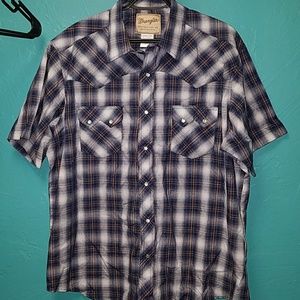 Men's short sleeve Wrangler pearl snap