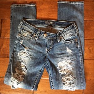 Distressed Silver Jeans