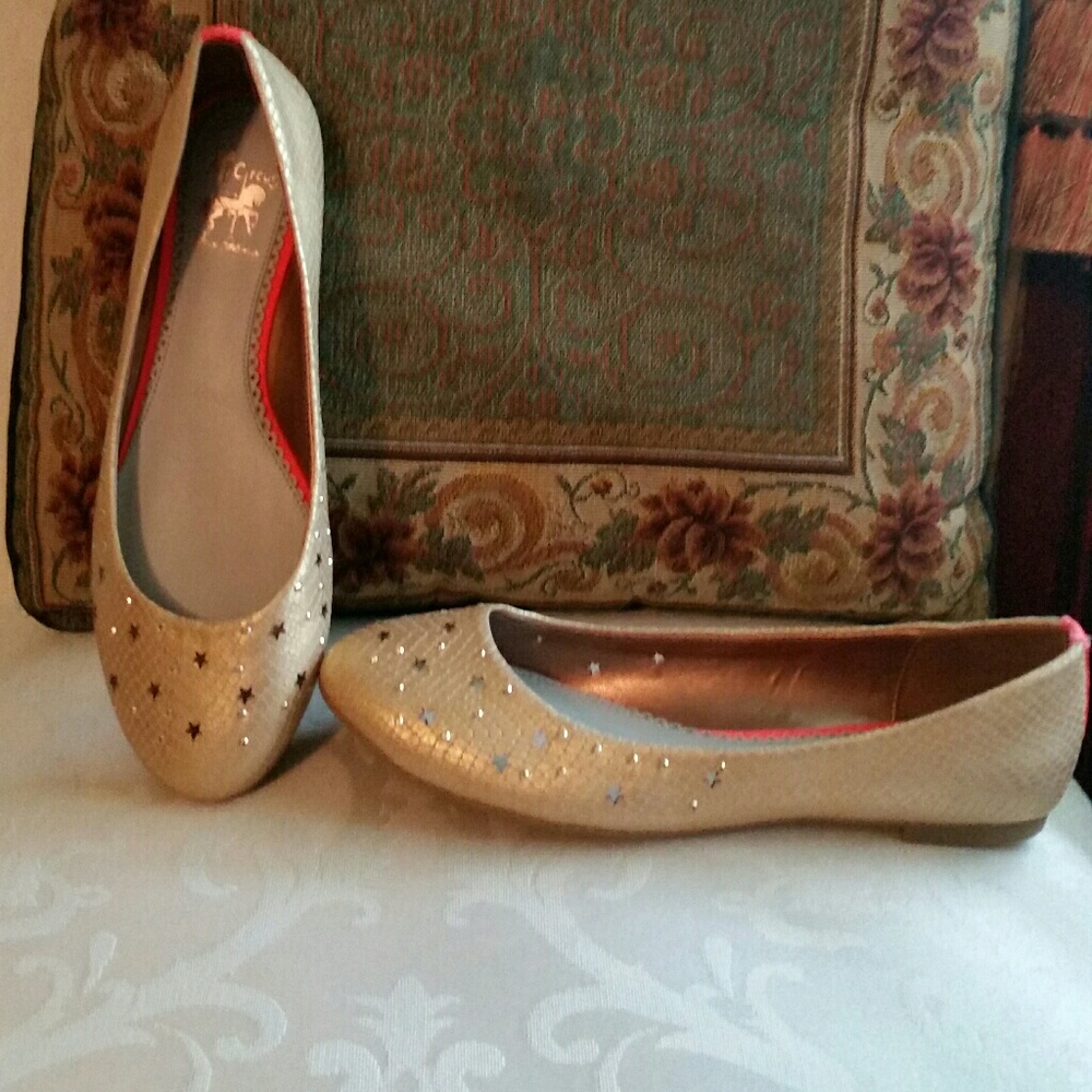 Sam Edelman CIRCUS Flats -Gold with Stars & Stones