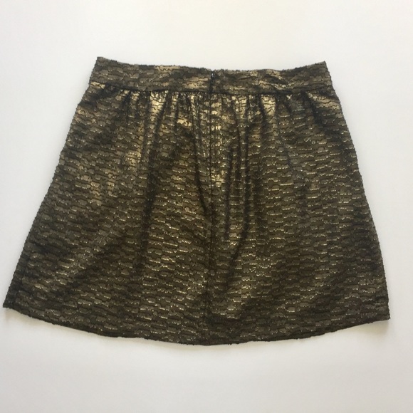 Black and Gold Toned Mini Skirt - Picture 3 of 4