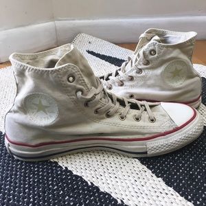 Converse cream classic high tops