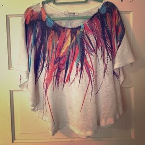 Feather Poncho/Top