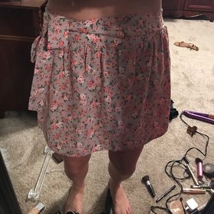 Floral print stretchy skirt