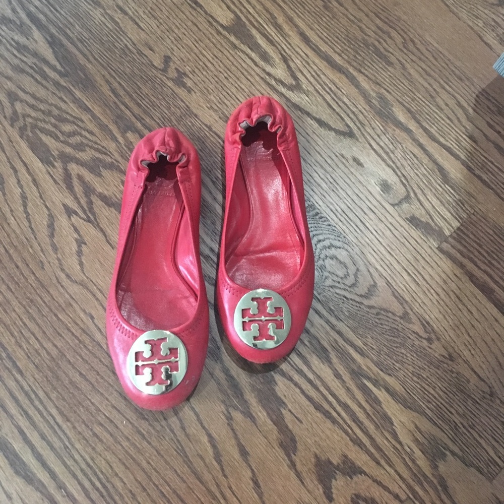 Tory Burch Red Leather flats
