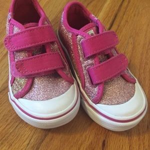 Toddler Girls Keds Pink and Gold Glitter Size 5M