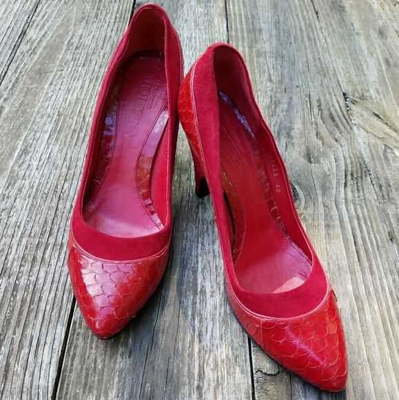 Alexander McQueen Shoes - SOLD Alexander McQueen Vintage Python Red Heels