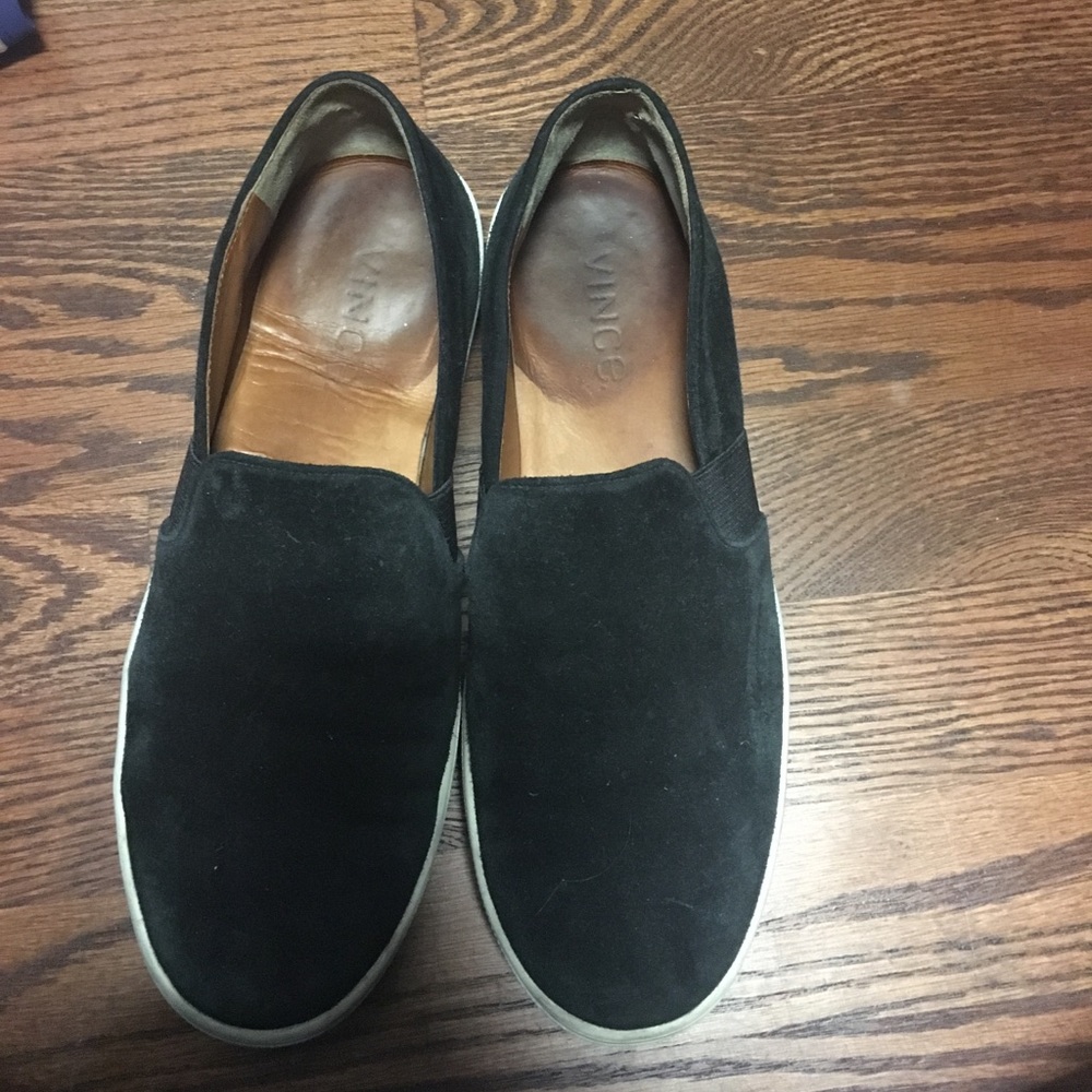 Vince suede slip ons