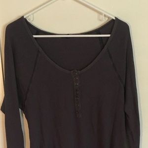 Urban Outfitters Navy Henley Shirt