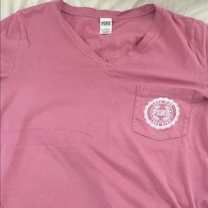VS Pink V Neck T-Shirt