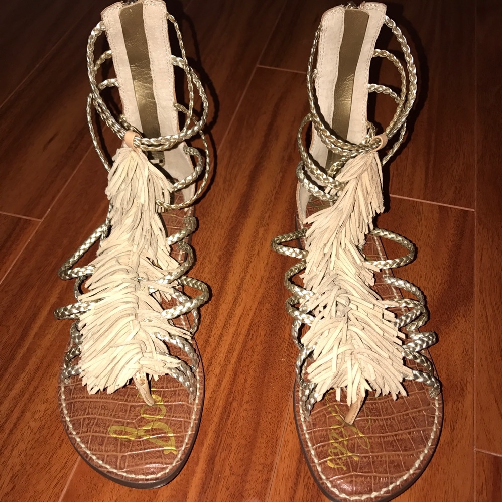 Gold Fringe Sam Edelman Sandals