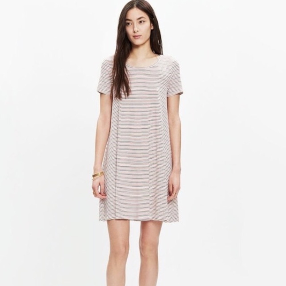 Madewell Striped Swingy Tee Dress