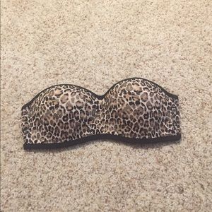PINK Cheetah Print Padded Bandeau Bra