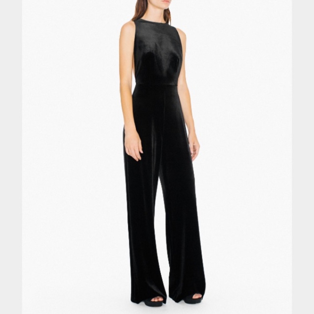 NWOT Stretch Velvet skater Jumpsuit