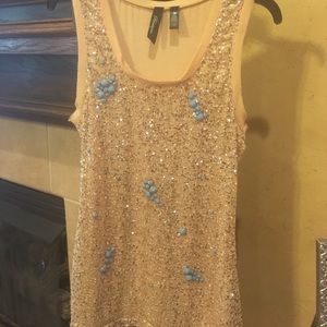 BKE Boutique sequin tank top size M