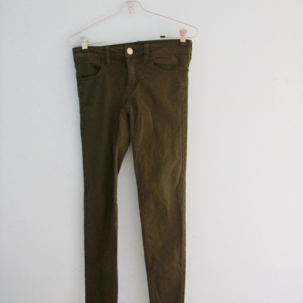 SALE AE Army Green Skinny Jeans - Picture 3 of 3