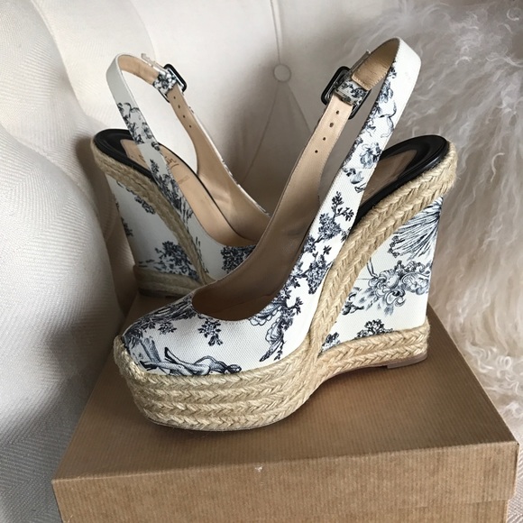 Christian Louboutin Shoes - Christian Louboutin Toile Wedges Size 36
