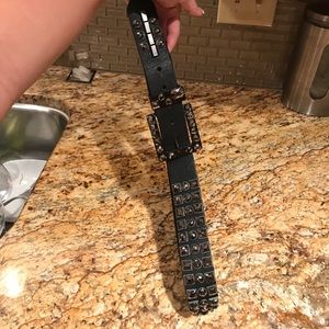 Black rhinestone belt