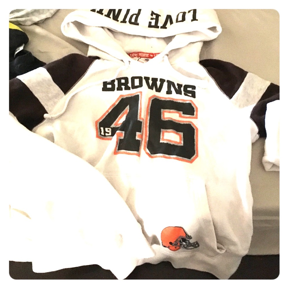 Victoria secret rare browns Crop hoodie trade 80