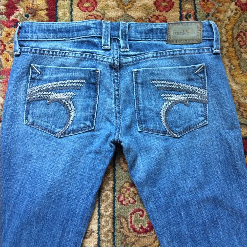 Frankie B. Super-Low Boot Cut Jeans