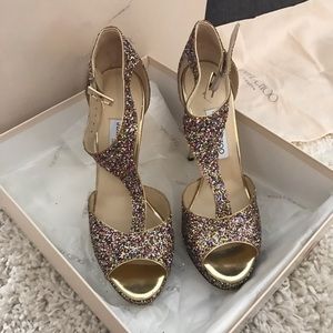 Jimmy Choo glitter heels
