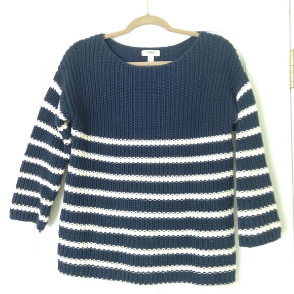 DONATED Lands' End Striped Sweater - Picture 1 of 4