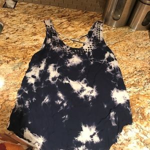 Tie die stone embellished tank