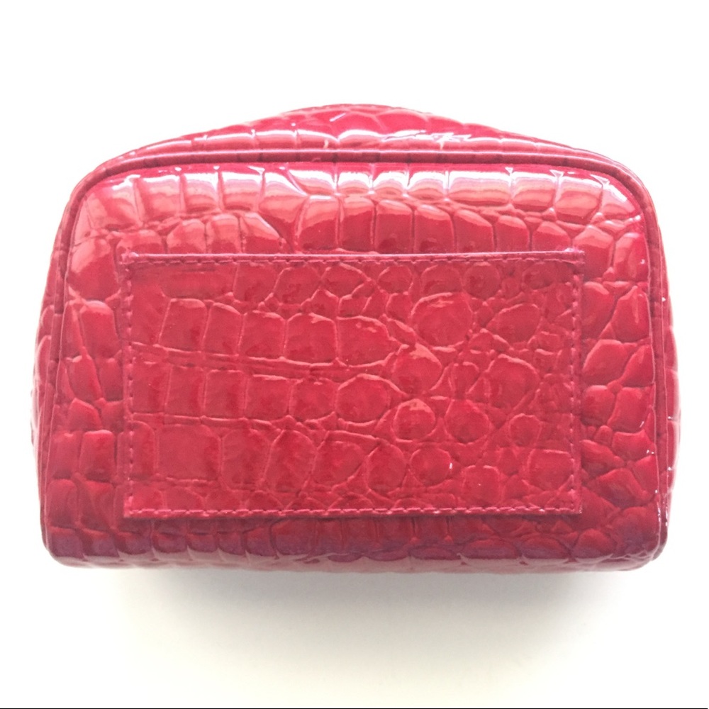 Red Patent Leather Cosmetic Pouch