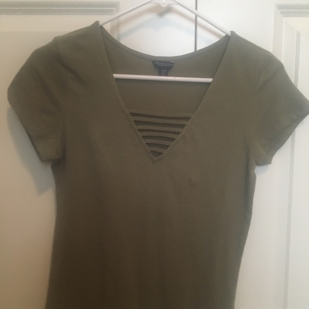 Olive green short sleeve shirt