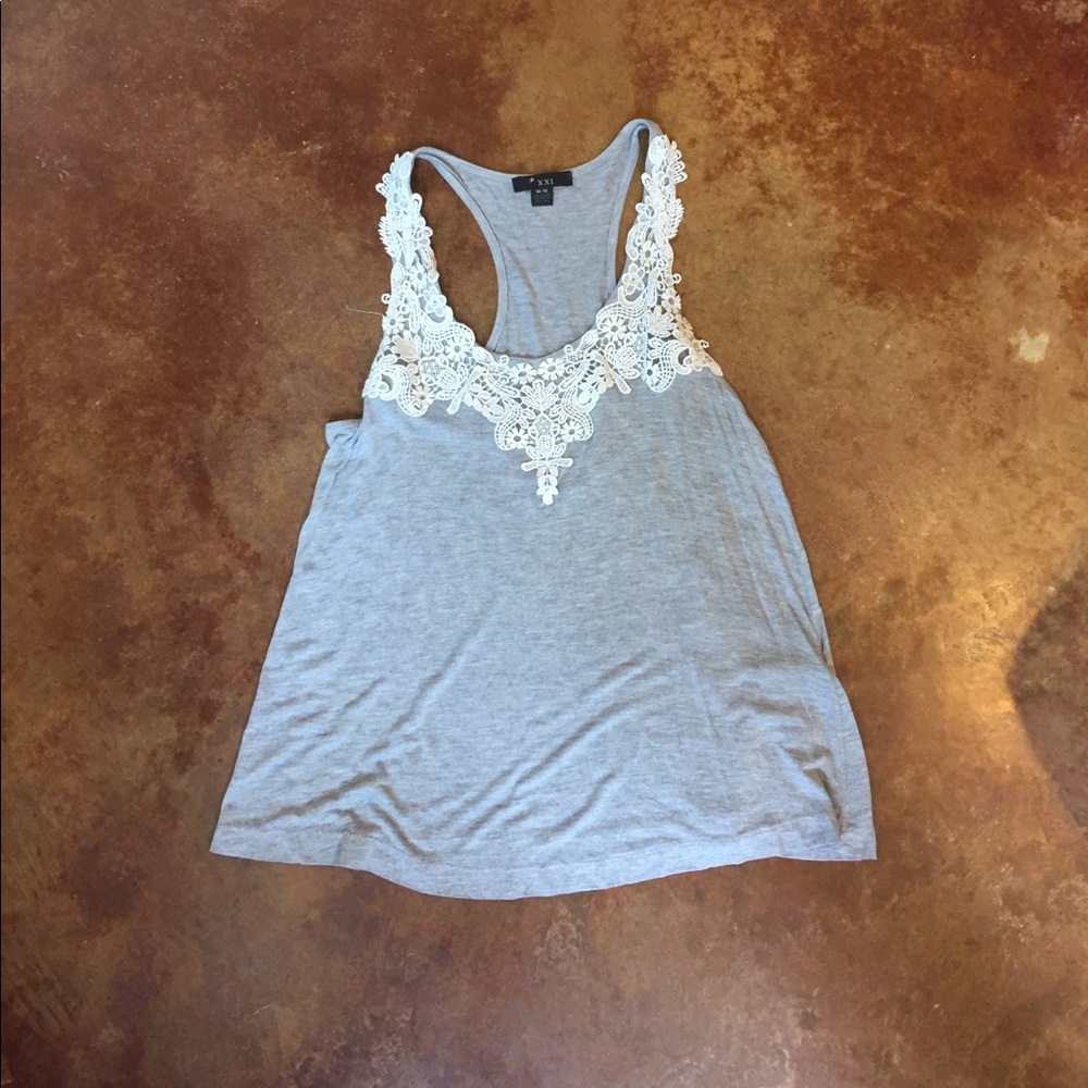 Forever 21! Gray and white tank!
