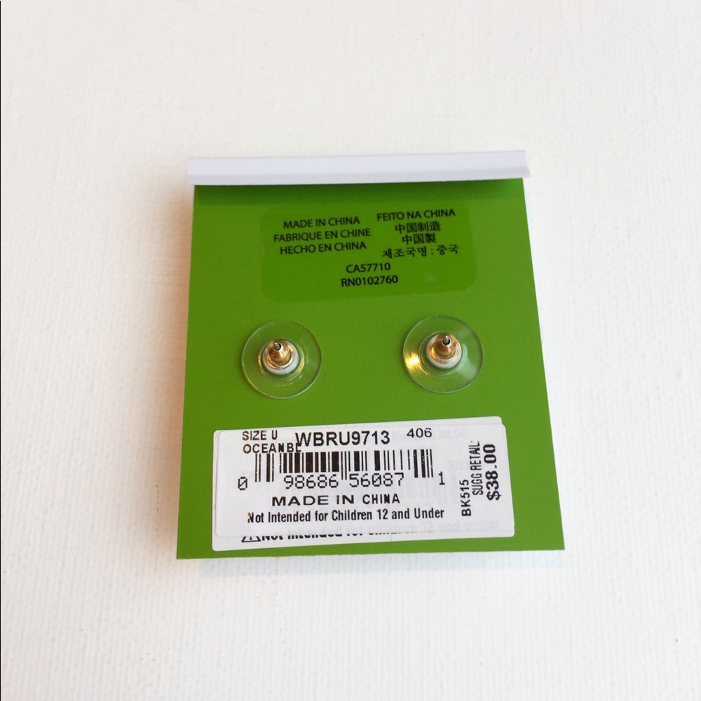 NWTs Kate Spade Ocean Blue Studs - Picture 6 of 8