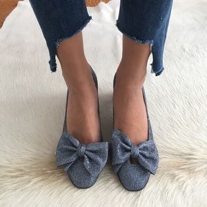 SJP sparkle, bow kitten heel