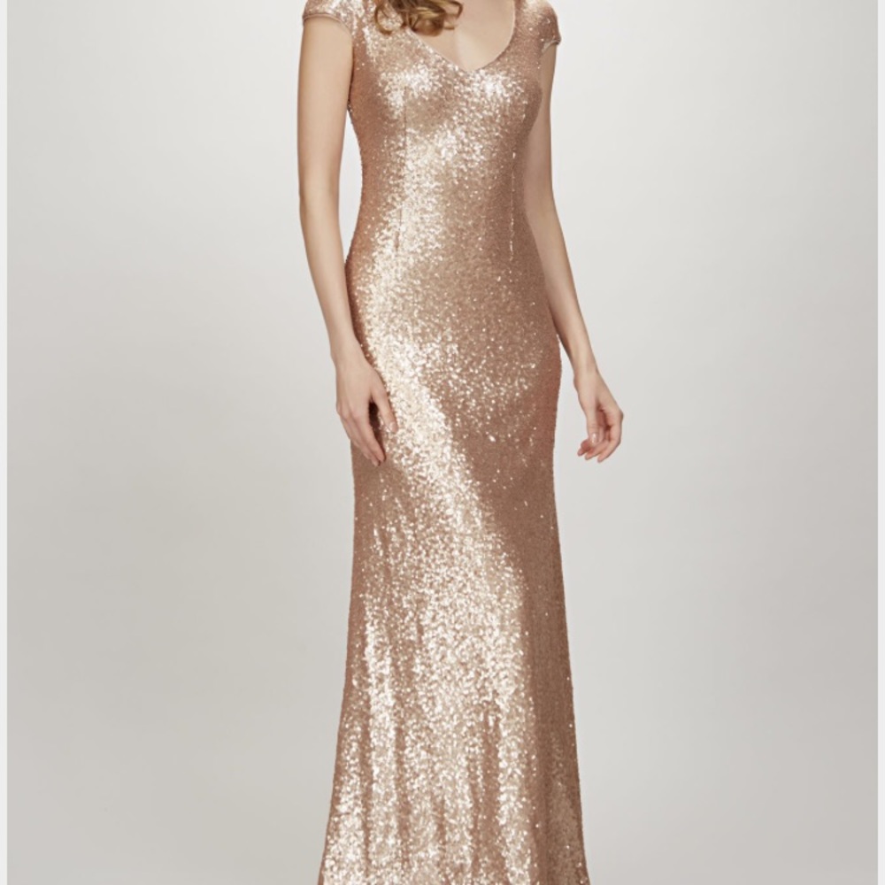 Rose gold sequin gown