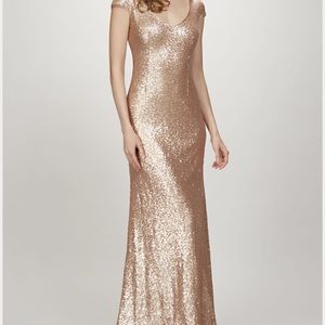 Rose gold sequin gown
