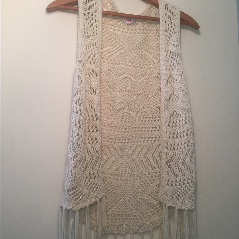 Girls Justice Fringe Cardigan/Vest