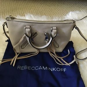 Rebecca Minkoff Micro Moto Satchel in Putty